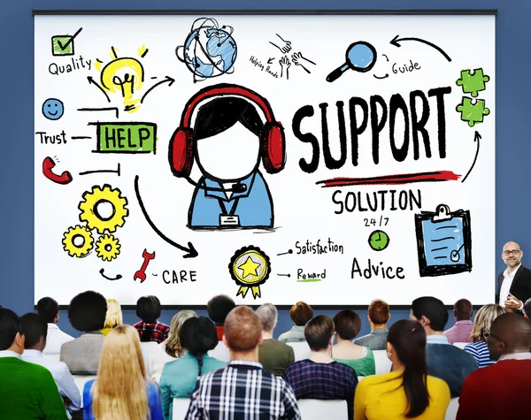 Concetto di consulenza per soluzioni di supporto — Foto Stock