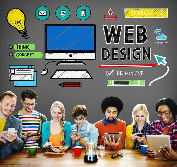 웹 디자인 개념 — 스톡 사진