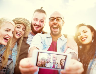 Sokulgan Selfie Beach yaz kavramı, iş