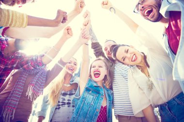 Arkadaşlar dostluk eğlence tatil kavramı