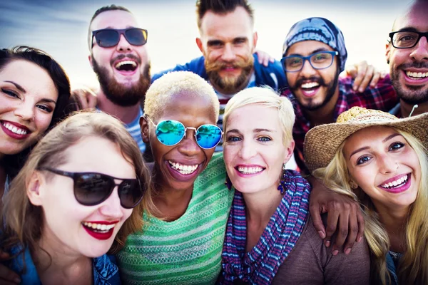 Friends Enjoying Party Leisure Happiness Concept — Stock Photo, Image