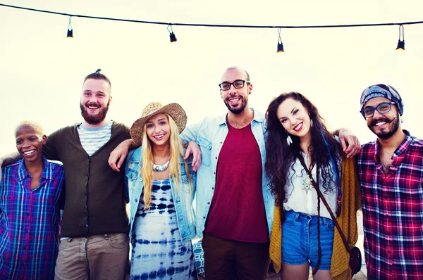 Friends Enjoying Party Leisure Happiness Concept — Stock Photo, Image