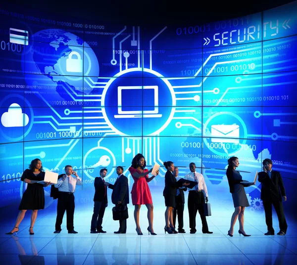 Business People Concetto di tecnologia di sicurezza — Foto Stock