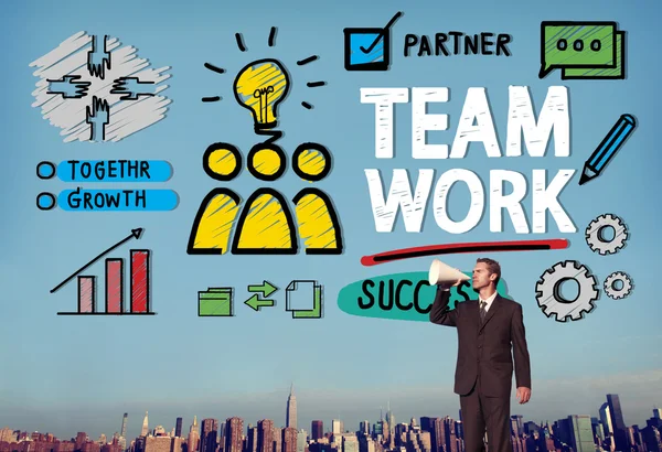 Team Teamwork Collaboration Organization Concept — Stock Photo, Image
