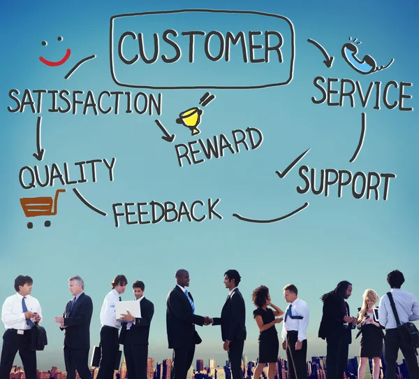 Dienstleistungskonzept für die Kundenzufriedenheit — Stockfoto