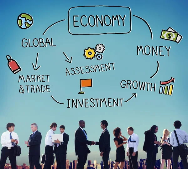 Conceito de Marketing de Negócios de Economia — Fotografia de Stock