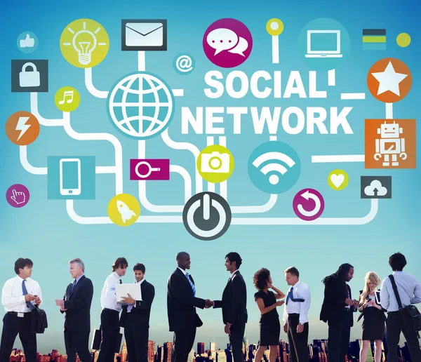Begrepet sosialt nettverk – stockfoto