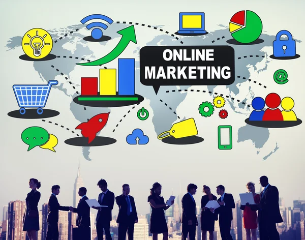 Conceito de Branding de Marketing Online — Fotografia de Stock