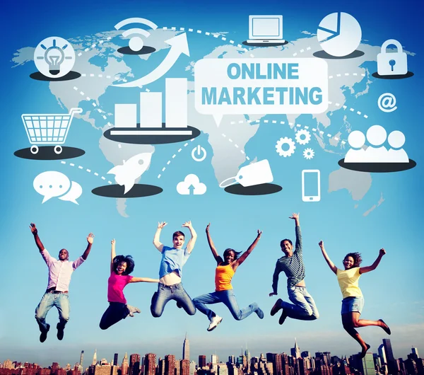 Conceito de Branding de Marketing Online — Fotografia de Stock