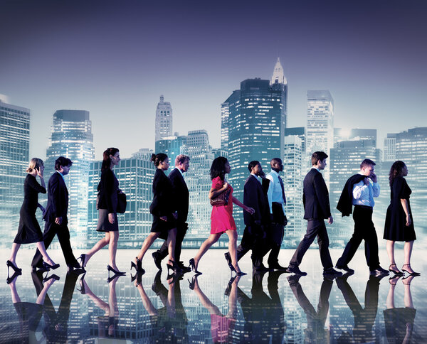 Концепция командной работы деловых людей
