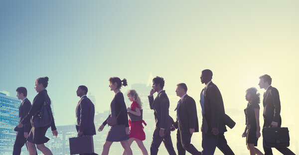 Концепция команды деловых людей
