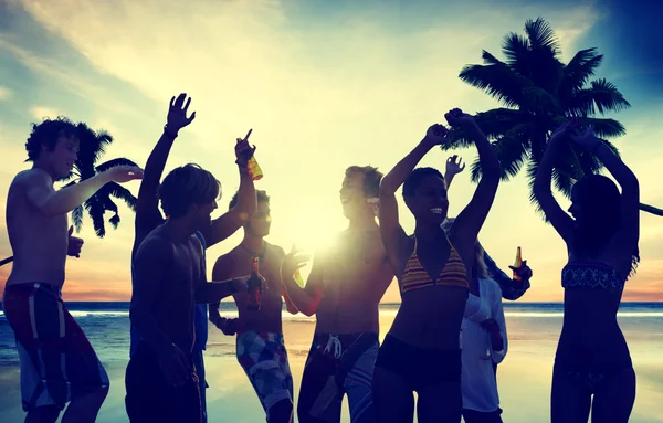 Pessoas Beach Party Summer Concept — Fotografia de Stock