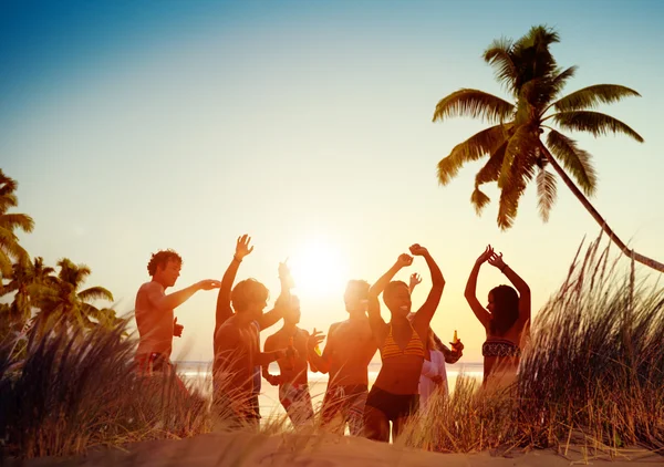 Pessoas Beach Party Summer Concept — Fotografia de Stock