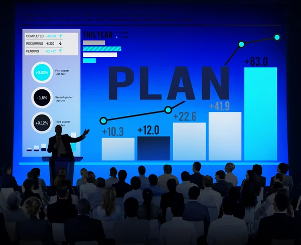 Businessplan Planung Mission Konzept — Stockfoto