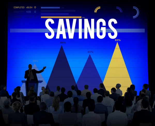 Besparingen opslaan Accounting Concept — Stockfoto