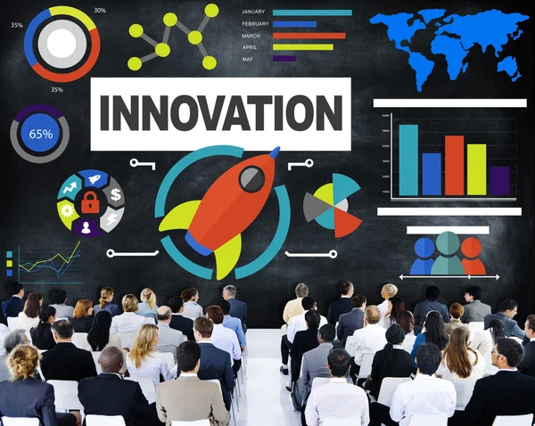 Kreativitás sikeres innováció fogalma — Stock Fotó