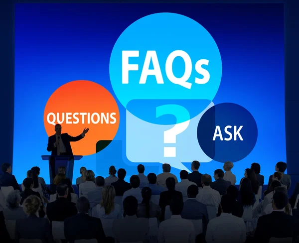 FAQ Concetto di soluzione — Foto Stock