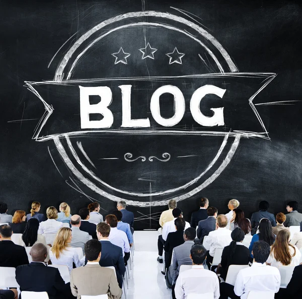 Η έννοια blog Blogging ιστοσελίδα — Φωτογραφία Αρχείου