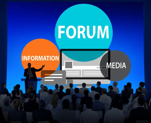 Forum Global communicatieconcept — Stockfoto