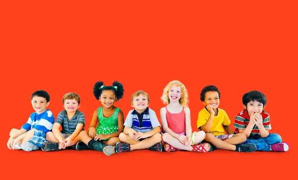 Ιδέα πολυμορφία ομάδα παιδιών — Φωτογραφία Αρχείου