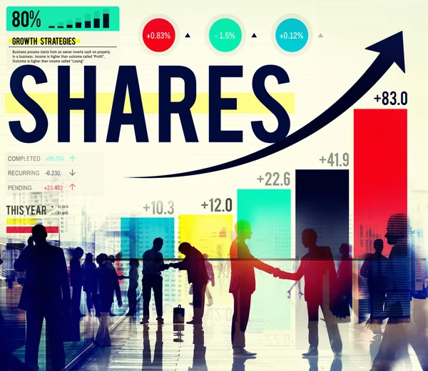 Compartir Acciones Dar concepto de unidad —  Fotos de Stock