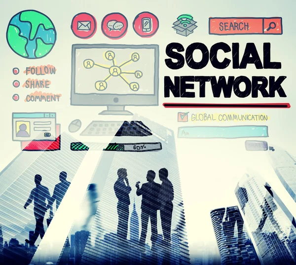 Social netværkskoncept - Stock-foto