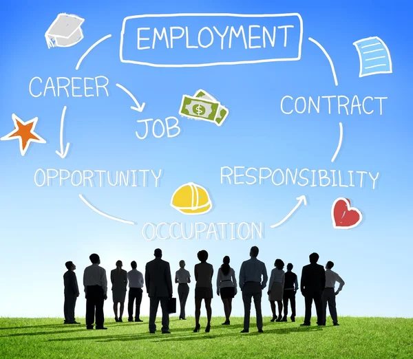 Foglalkoztatási karrier szerződés fogalma — Stock Fotó
