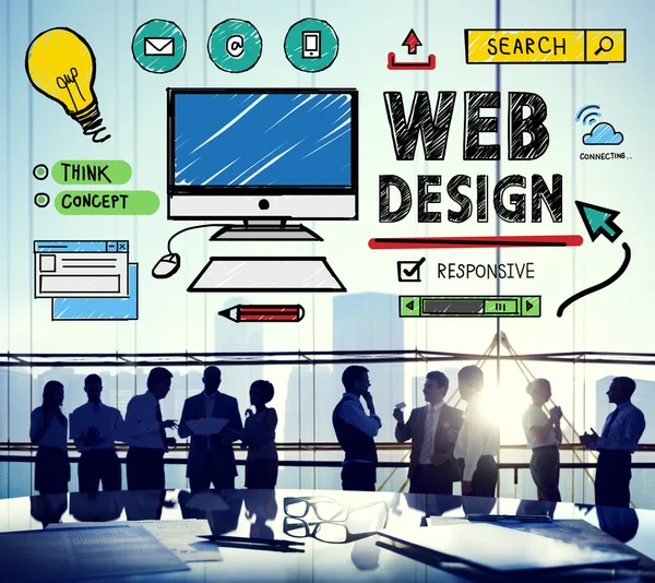 Concetto di sviluppo del Web Design — Foto Stock