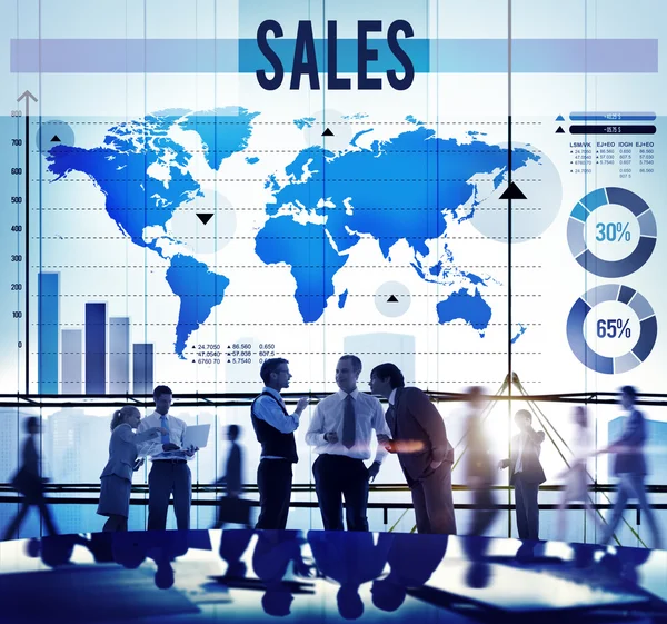 Concepto contable de ventas —  Fotos de Stock
