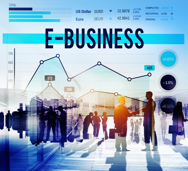 E-비즈니스 온라인 기술 개념 — 스톡 사진