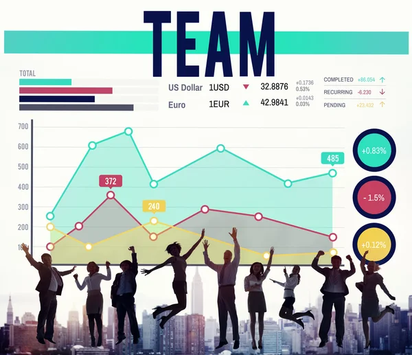 Team Corporate Teamwork  Concept — Stock Photo, Image