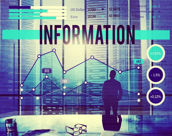 Informação Informações Informações Conceito de Tecnologia — Fotografia de Stock