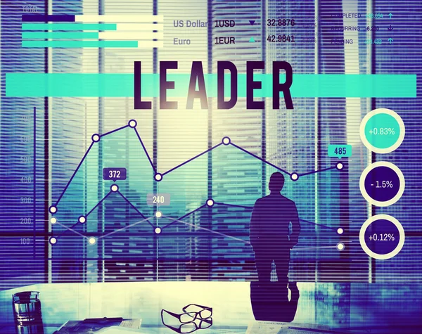 Lider liderlik baş Koç kavramı — Stok fotoğraf