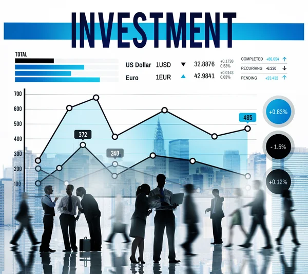 Invest befektetési koncepció — Stock Fotó