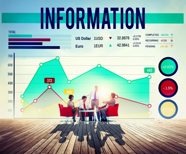 Információs adatok információ fogalma — Stock Fotó