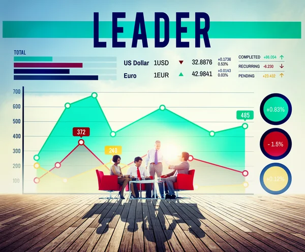 Lider liderlik kavramı — Stok fotoğraf