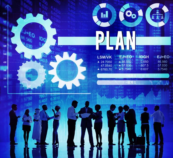 Concepto de solución de proceso de planificación de plan —  Fotos de Stock