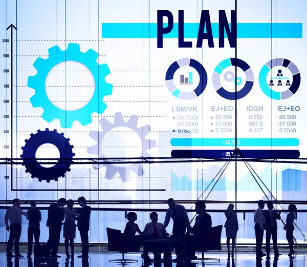 Concepto de solución de proceso de planificación de plan — Foto de Stock