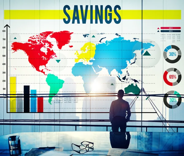 Besparingar redovisnings- och Banking konceptet — Stockfoto