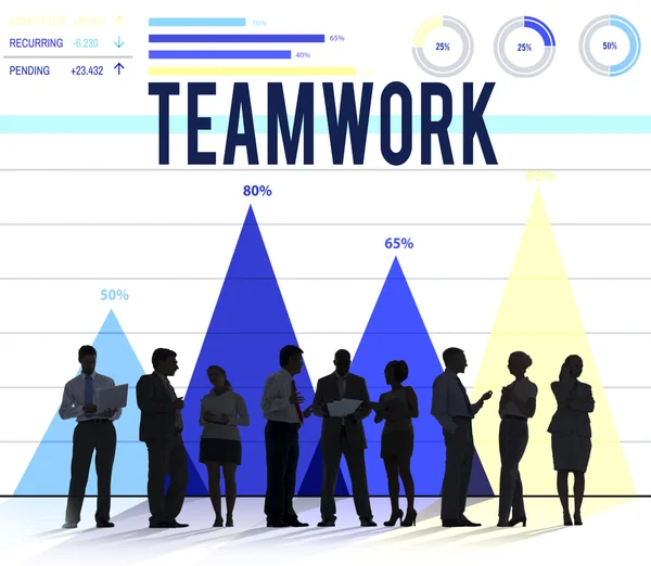 Konzept der Zusammenarbeit in Teamarbeit — Stockfoto