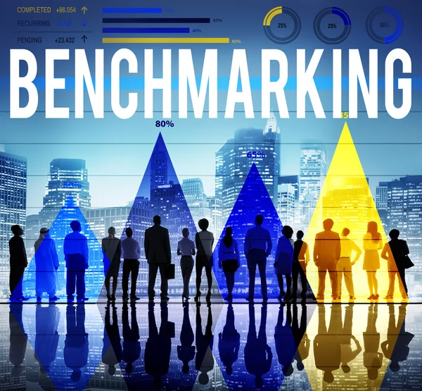 Benchmarking digitala marknadsföringskoncept — Stockfoto
