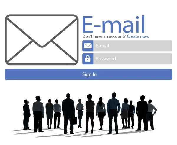 Concetto di social media e-mail — Foto Stock