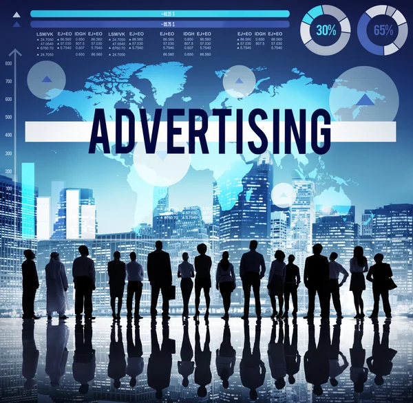 Reklam marknadsföring affärsidé — Stockfoto