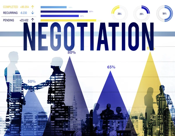 Concepto de decisión del contrato de negociación — Foto de Stock