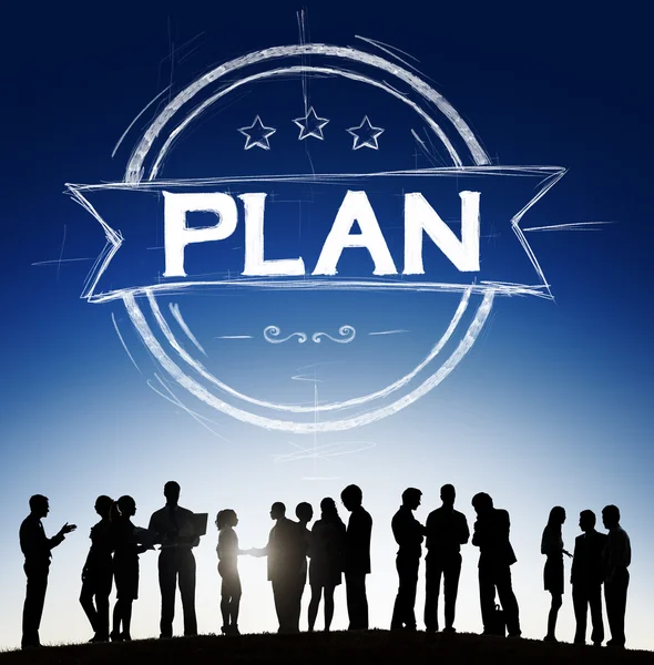 Plan de Planificación Concepto de Estrategia — Foto de Stock