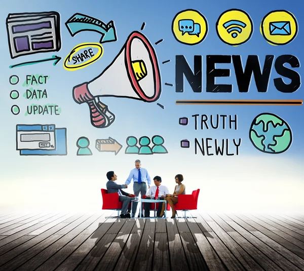 News Broadcast Information Concept — Stock Photo, Image