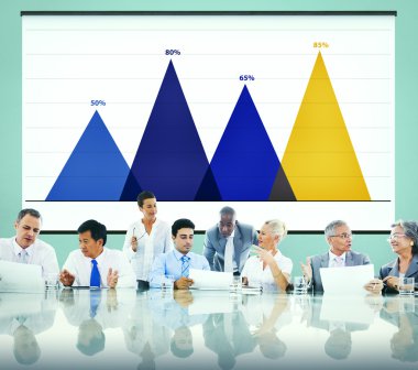 İş verilerini ve strateji pazarlama kavramı