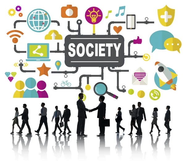 Society Social Connection Concept — Stock Photo, Image