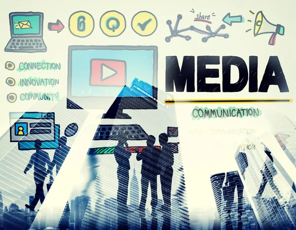 Communication Multimedia Concept — Stock Photo, Image
