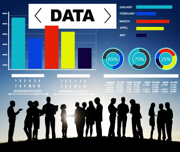 Datenanalyse Statistiken Informationen — Stockfoto